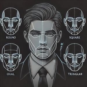 Fryzjer męski dopasowujący idealną fryzurę do kształtu twarzy klienta w salonie FOR MEN Fryzjer Kalisz